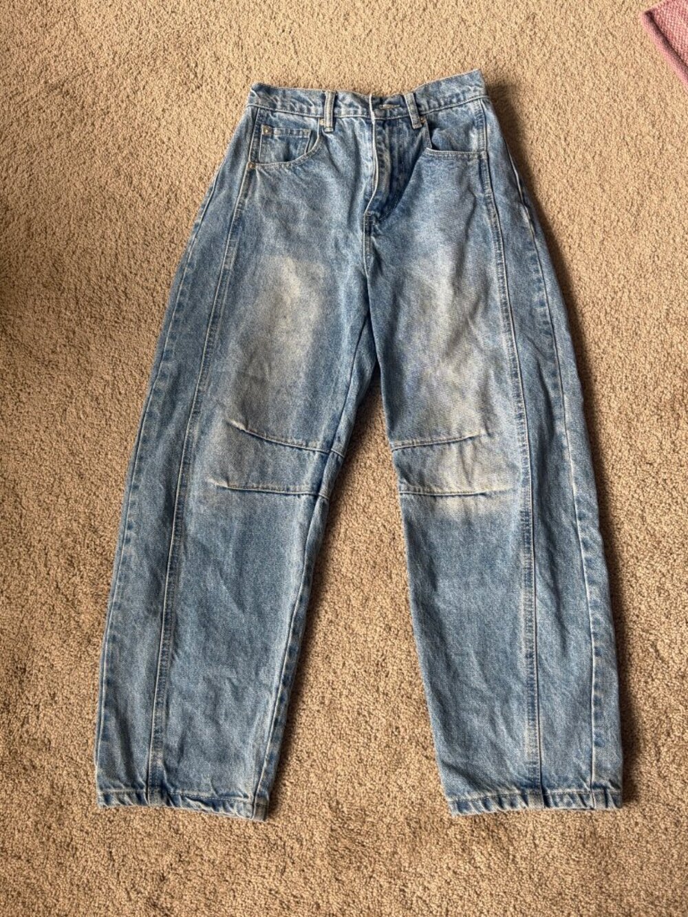 Boheme Emma Light Wash Relaxed Fit Jeans Size S Button Closure